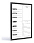QUADRO BRANCO MOLDURA ALUMINIO PLANNER PRETO 60X40 - STALO