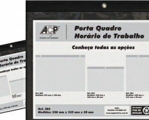 PORTA QUADRO HORARIO DE TRABALHO 230X335X20 ACP 305