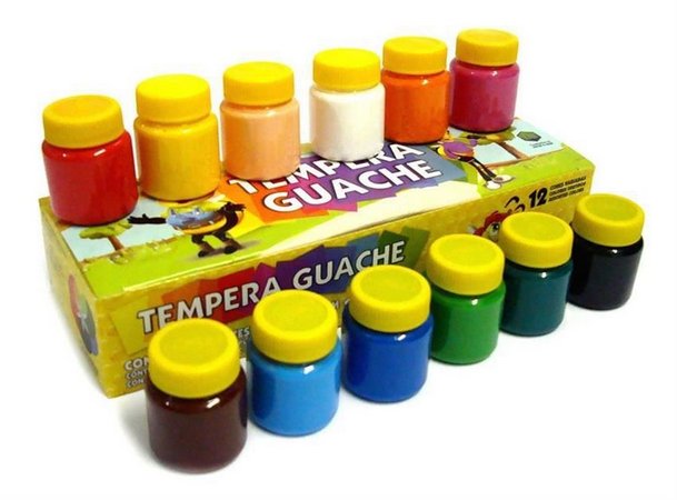 TINTA TEMPERA GUACHE 15ML C/12 02012 - ACRILEX