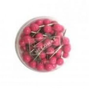 ALFINETE PARA MAPA C/50 ROSA BEBE - HELOMAX