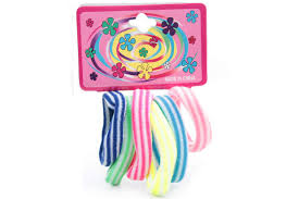 ELASTICO PARA CABELO C/6PCS TECIDO COLOR