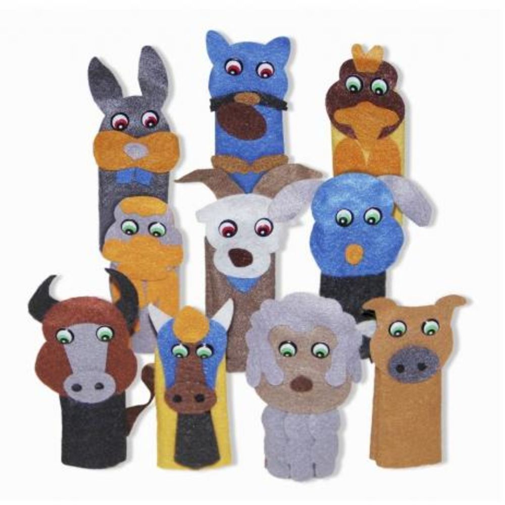 FANTOCHE DEDOCHE ANIMAIS FELTRO
