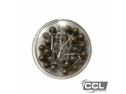 ALFINETE PARA MAPA C/50 BRONZE - HELOMAX