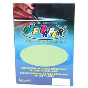 PAPEL VERGE A4 180G. VERDE C/50FL. OFF PAPER