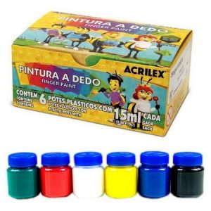 PINTURA A DEDO 15ML C/6 ACRILEX 11315