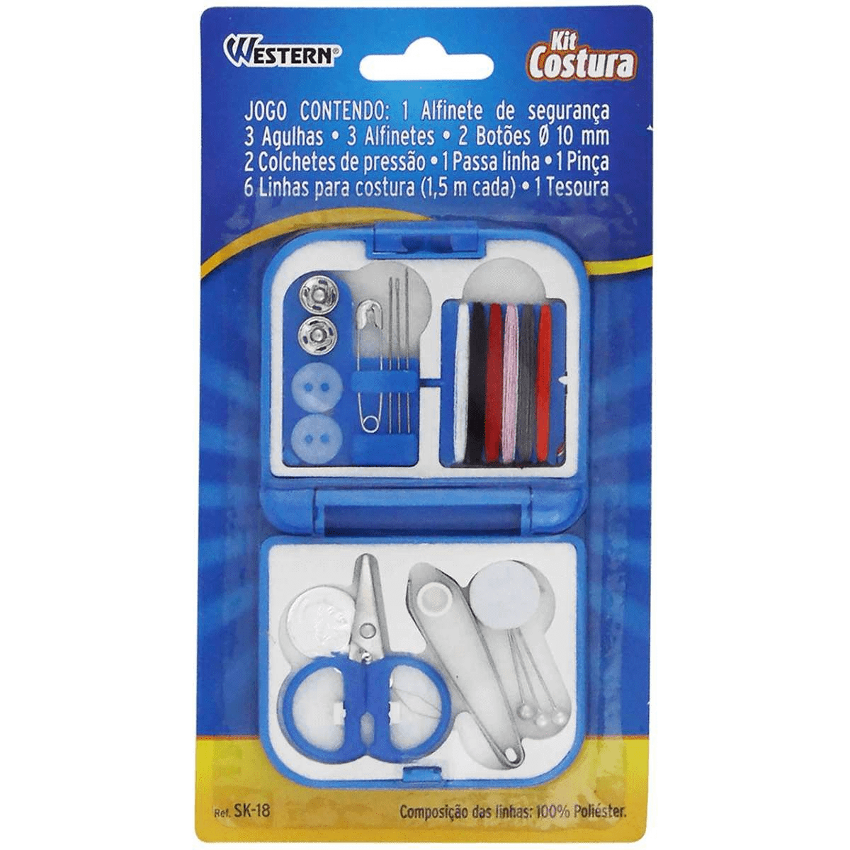 AGULHA KIT COSTURA 20PECAS KIT SK-18 - WESTERN