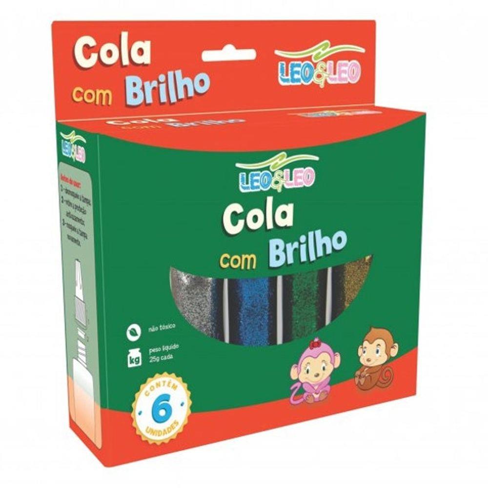 COLA COM BRILHO 25g CX C/6 CORES 4367 LEO E LEO