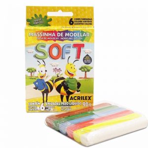 MASSA PARA MODELAR SOFT C/06 COR.FOSCAS BS.AMIDO 073160000 - ACRILEX