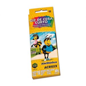 GIZ DE CERA 15 CORES CURTO ACRILEX 9215