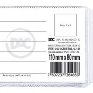 PORTA DOCUMENTO RG 110X80MM - DAC