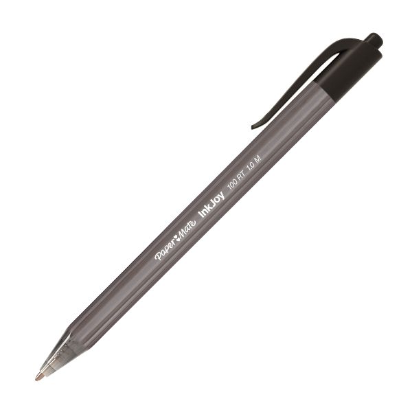 CANETA RETRATIL KILOMETRICA 100 RT 1.0M PRETO - PAPER MATE