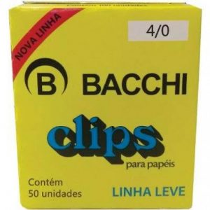CLIPS GALVANIZADO 4/0 C/50 UNID LINHA LEVE 0908-1 - BACCHI