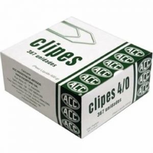CLIPES 4/0 GALVANIZADO P/PAPEIS CX C/367 UNI ACC