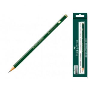LAPIS PRETO TECNICO 9000 6B PRETO EXTRA MACIO 90006B - FABER-CASTELL