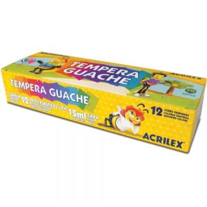 TINTA GUACHE 15ML. ESTOJO C/12 CORES - ACRILEX
