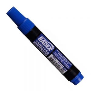PINCEL MARCADOR PERMANENTE AZUL PONTA CHANFRADA - CANETÃO RADEX