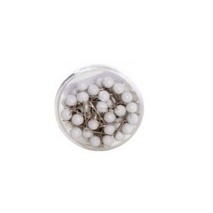 ALFINETE PARA MAPA C/50 BRANCO - HELOMAX