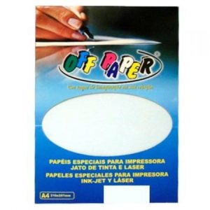 PAPEL VERGE A4 180G. AZUL C/50FL. OFF PAPER