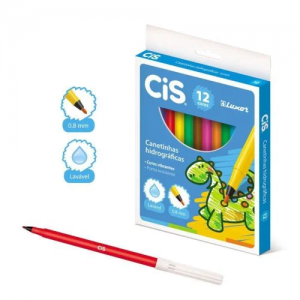 CANETA HIDROGRAFICA CIS LUXOR 12 CORES 48.6000 - SERTIC