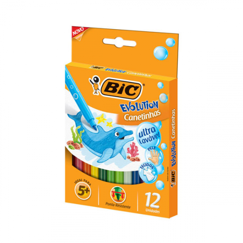 CANETINHA HIDROGRAFICA 12 CORES ULTRA LAVAVEL BIC