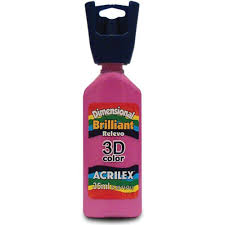 TINTA RELEVO BRILHANTE DIMENS. BRILLIANT ROSA FUCHSIA 35ML - ACRILEX
