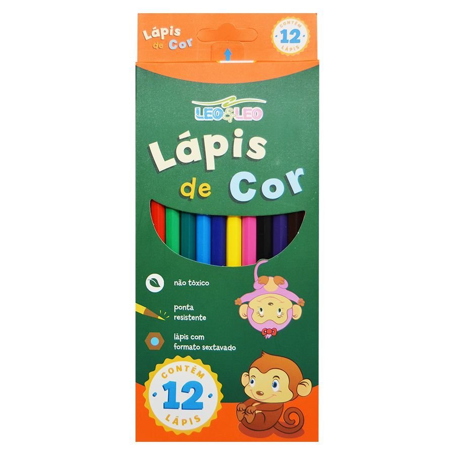 LAPIS DE COR GRANDE 12UN. - LEO&LEO
