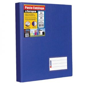 PASTA CATÁLOGO A4 C/ 25 REFIL E 2 PORTA CARTÕES AZUL - CHIES