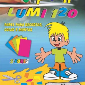 PAPEL CRIATIVO OFFPINHO LUMI 120g 5 CORES 25 FLS - OFF PAPER