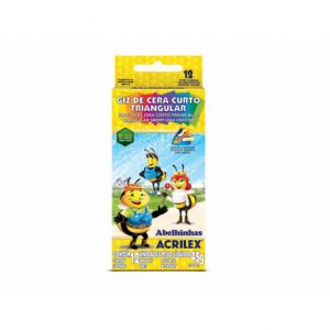 GIZ DE CERA 12 CORES CURTO TRIANGULAR ACRILEX
