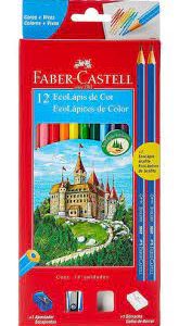 LAPIS DE COR 12CORES KIT ESCOLAR FABER CASTEL 120112+2N
