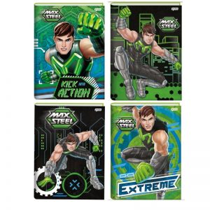 CADERNO BROCHURA 1/4 CAPA DURA MAX STEEL 80FLS 69476 - JANDAIA