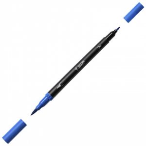 CANETA HIDROGRAFICAS BIC INTENSITY DUAL BRUSH AZUL