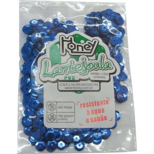 LANTEJOULA 06MM METALICA C/1000 HONEY AZUL 602 - RONEY