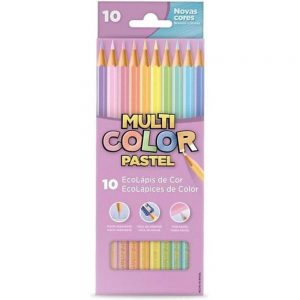 LÁPIS DE COR SEXTAVADO MULTICOLOR ECO 10 CORES PASTEL 11.1000NP - FABER-CASTEL