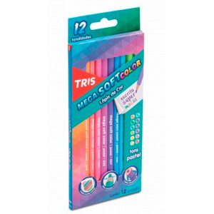 LAPIS DE COR TRIANGULAR MEGA SOFT 12C TONS PASTEL TRIS