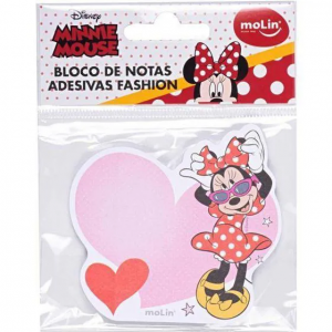 BLOCO DE RECADO AUTOADESIVO MINNIE 8X7,5CM 50F - MOLIN