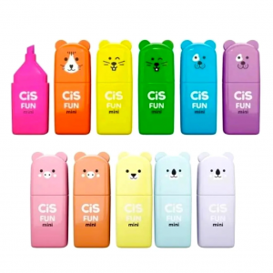 MINI MARCA TEXTO CIS FUN PASTEL AMARELO