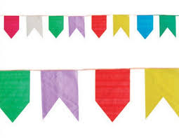 ARTIGO PARA DECORACAO BANDEIRAO DE PLASTICO 37X21CM. 10m - REAL SEDA