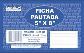 FICHA MOVIMENTO CLIENTE 5X8 12,7X20,3CM PCT/100