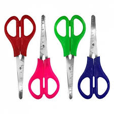 TESOURA ESCOLAR INOX CABO COLORIDO 13CM - MAKE