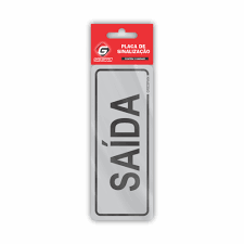 PLACA SINALIZAÇÃO SAÍDA 6X15CM GRESPAN