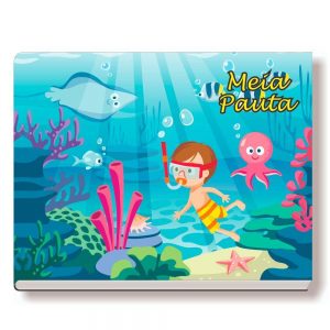CADERNO CAPA DURA DESENHO MEIA PAUTA 48FLS BROCHURAO DECO 2547 - TAMOIO