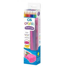 COLOR CASE ESTOJO COM 12 LÁPIS DE COR CRIATIC ROSA CIS