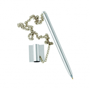 CANETA FIXA POLIDA VERTICAL PRATA UNIDADE 599