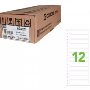 ETIQUETA CONTINUA 1 COLUNA MATRICIAL 107X23,4MM CX C/6000 3007 - COLACRIL