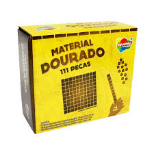 MATERIAL DOURADO MADEIRA C/111 PECAS UNIDADE 128 - AQUARELA BRINQUEDOS