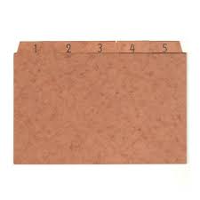 INDICES PARA FICHARIOS 1-31 6X9 CARTAO KRAFT - MANO