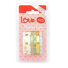 FITA ADESIVA DECORADA WASHI TAPE LOVE - MOLIN