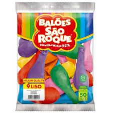 BALAO N 9 LISO PCT C/50 UNI SORTIDO 96 SAO ROQUE