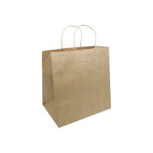 SACOLA PAPEL LISA BRANCA 21,5X17,5X8,5CM